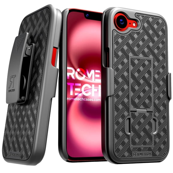 iPhone 17e/16e (2025) Belt Clip Holster Case - Black
