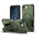 thumbnail image 1 of for iPhone 17e 6.1-inch Case [Compatible with MagSafe] Built in Invisible Stand, Military Grade Shockproof Soft TPU Protective Cover Case,Green,For iPhone 17e, 1 of 7