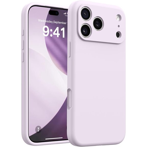 for iPhone 18 Pro Max Case/17 Pro Max Case, Cloud Mauve Full Camera Protection, Compatible with Magsafe, Integrated Silicone Control Button, Soft Anti-Scratch Microfiber Lining