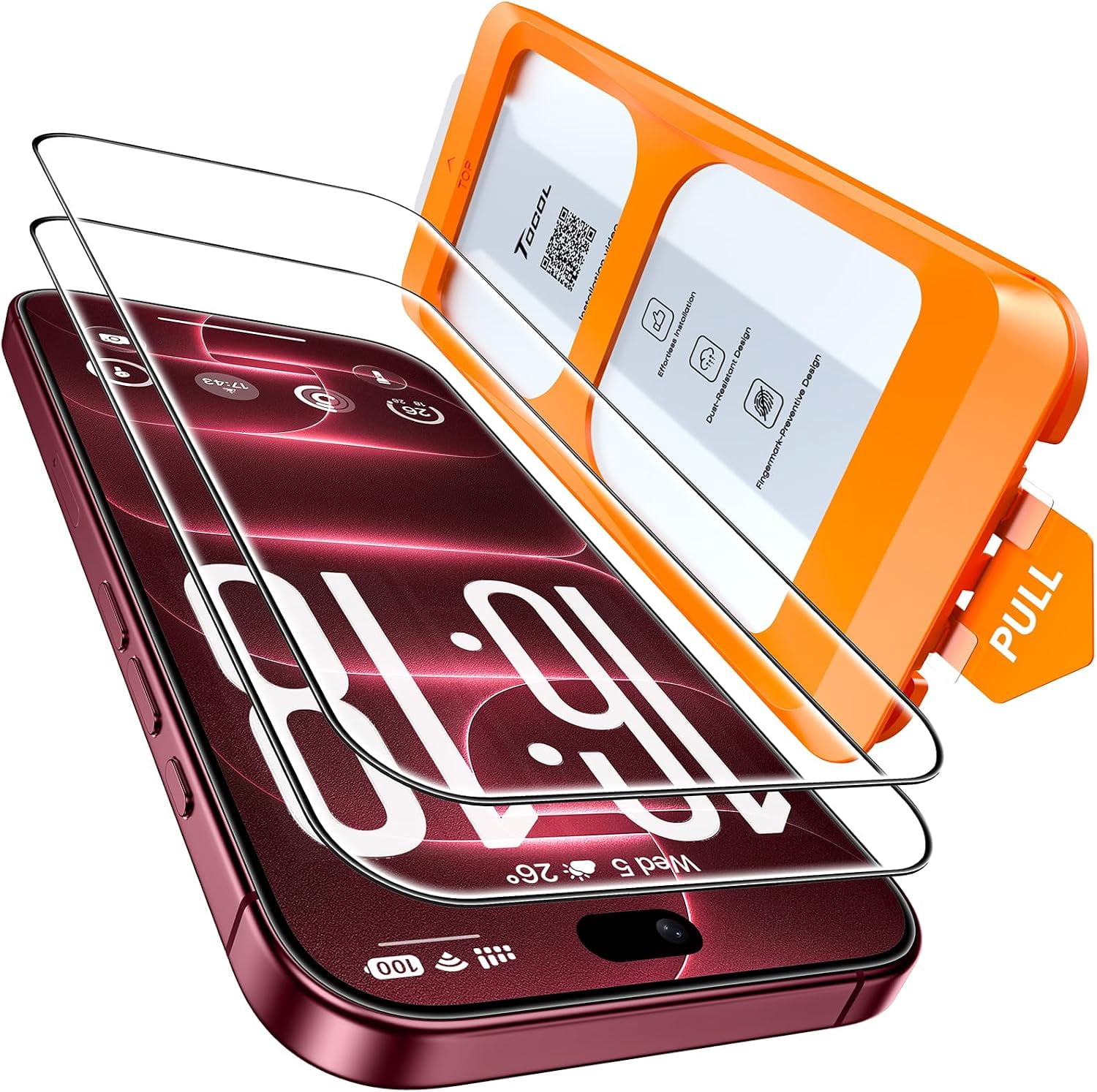 iPhone 18 Pro Max HD Full Screen Glass Guard, Premium Crystal Clear ...