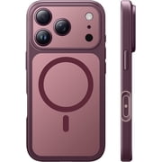 iPhone 18 Pro Max phone case, MagSafe-compatible, burgundy | Full camera protection Camera access cover