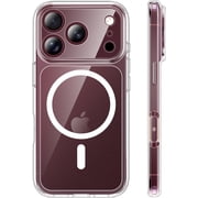 iPhone 18 Pro Max phone case, MagSafe-compatible, burgundy | Full camera protection Camera access cover