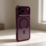 For iPhone 18 Pro Phone Case,Crystal Transparent Back,Compatible with Wireless Charging,Four Corners Raised Drop Protection,Non-Slip Ultra Slim Shockproof Durable Phone Case,Winered