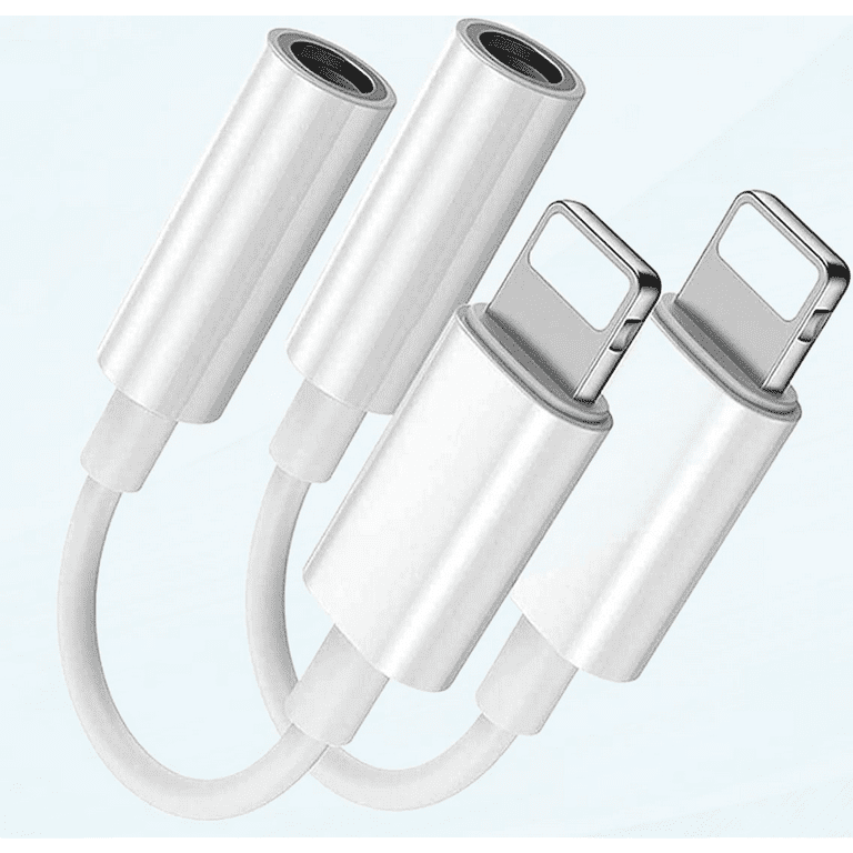 iPhone 3.5mm Headphones Adapter Apple MFi Certified 2Pack Lightning to 3.5mm Headphones Earbuds Jack Adapter Aux Cable Earphones Headphone Converter for iPhone 14 13 12 11 XS XR X 8 7 iPad iPod Walmar...