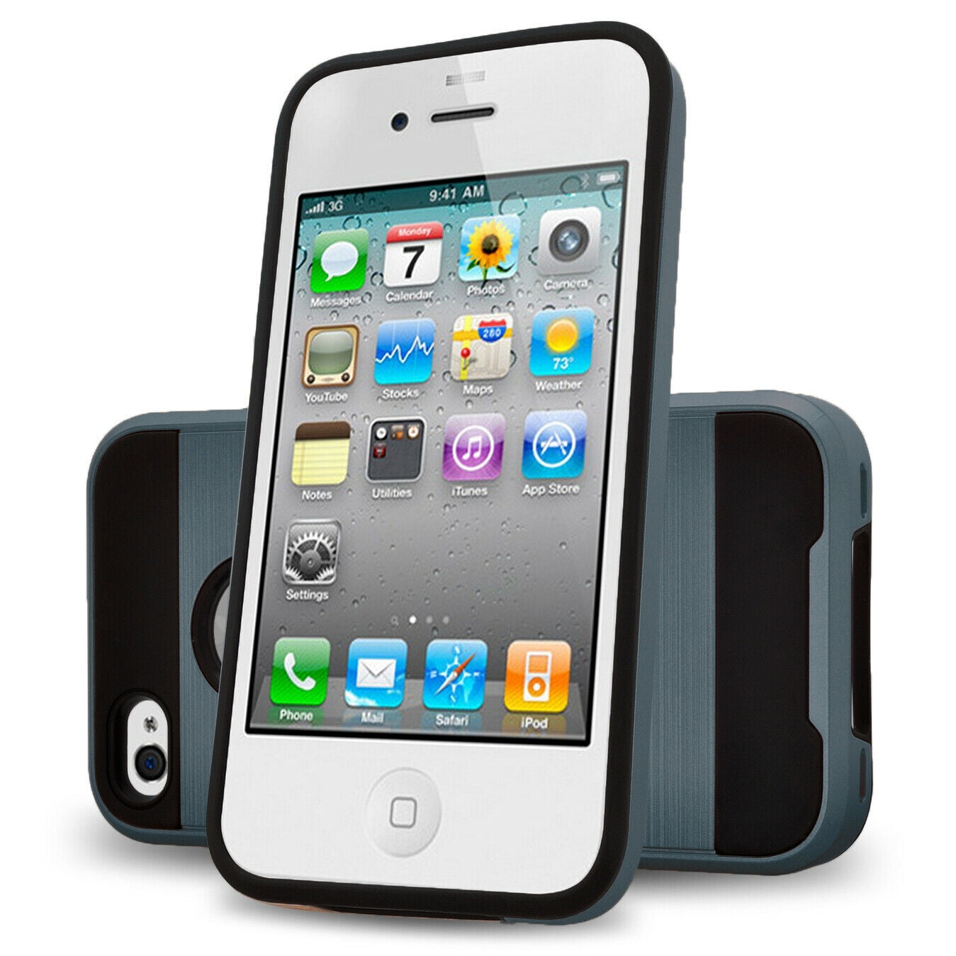 iPhone 4 Phone Case, 2-Piece Style Hybrid Shockproof Hard