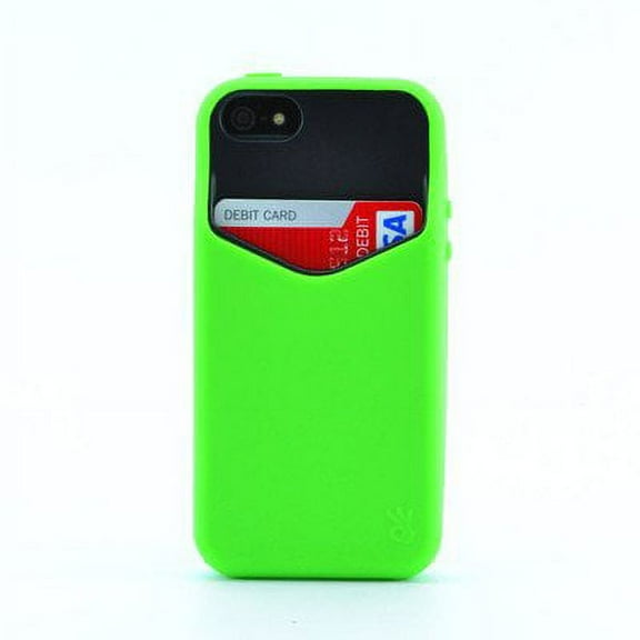iPhone 5/5S Card Case Color Green Gecko on Black Belt