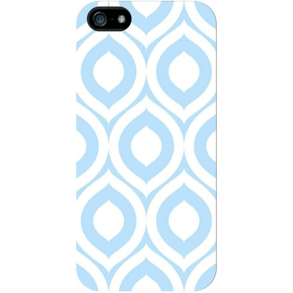 iPhone 5 White Glossy Case Elm Collection, Sky Blue
