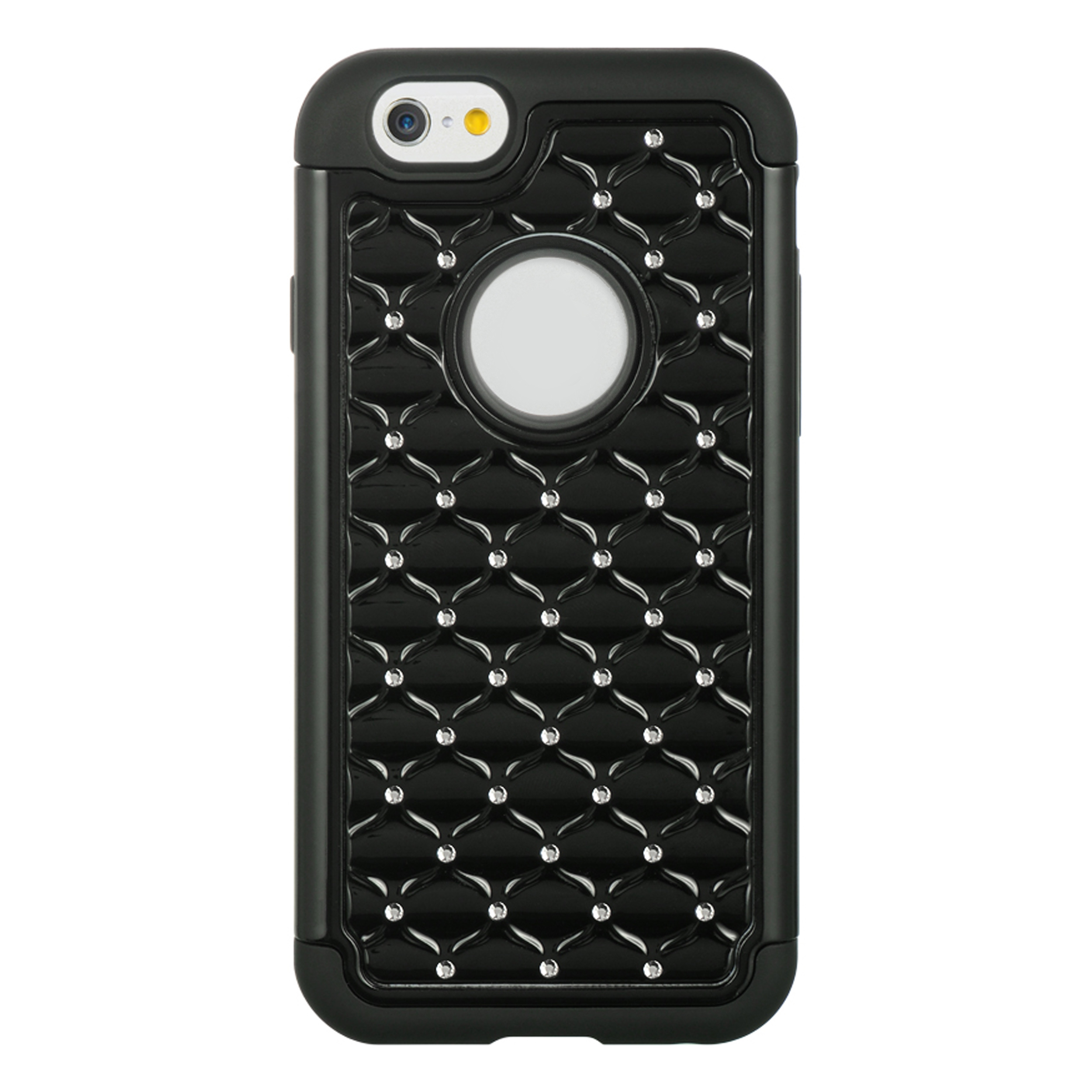 iPhone 6 / 6S Elegant Shining Diamond Ultra Thin Skin Case For Apple iPhone 6 / 6S With Drop Resistant, Shockproof Silicone Exterior (Black)