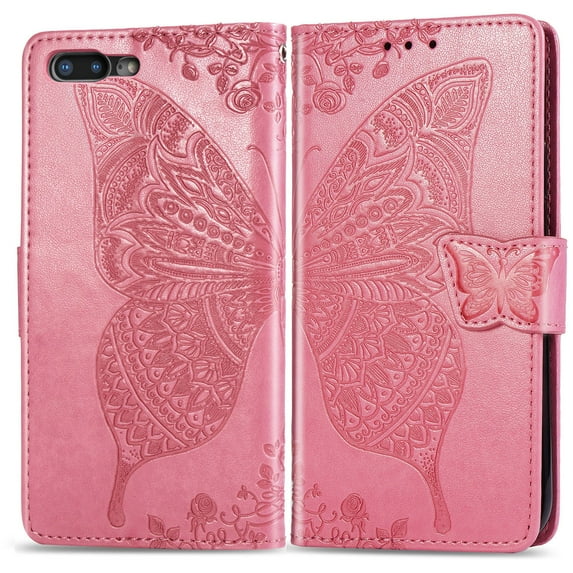 iPhone 6 Case, iPhone 6s Wallet Folio Case Magnetic Closure RFID Blocking Card Slots Kickstand Shockproof Absorption Double Protection Case for Apple iphone 6/6s, Pink
