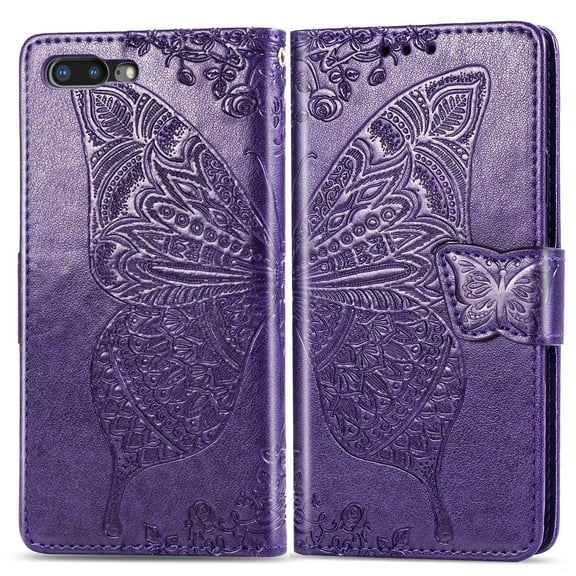iPhone 6 Case, iPhone 6s Wallet Folio Case Magnetic Closure RFID Blocking Card Slots Kickstand Shockproof Absorption Double Protection Case for Apple iphone 6/6s, Purple
