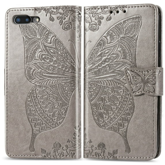 iPhone 6 Case, iPhone 6s Wallet Folio Case Magnetic Closure RFID Blocking Card Slots Kickstand Shockproof Absorption Double Protection Case for Apple iphone 6/6s, Gray