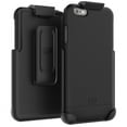 thumbnail image 1 of iPhone 6 Plus 5.5" Belt Clip Case, Encased (SlimShield Series) Hybrid Cover w/ Secure-fit Holster (2pc set) (Black), 1 of 6
