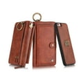 thumbnail image 1 of iPhone 6 Plus/ 6S Plus Wallet Case, Alleytech Girls Women Magnets Detachable Zipper Wallet Case Cover PU Leather Folio Flip Holster Carrying Case Card Holder for iPhone 6 Plus/6S Plus, brown, 1 of 9