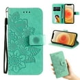 thumbnail image 1 of iPhone 6 Plus Wallet Case, iPhone 6S Plus Flip Case with Card Holder, Allytech Embossed Patterned PU Leather Phone Cover with Magnetic Kickstand Wrist Strap for iPhone 6 Plus/6S Plus(5.5"), Green, 1 of 7
