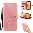 thumbnail image 1 of iPhone 6 Plus Wallet Case, iPhone 6S Plus Flip Case with Card Holder, Allytech Embossed Patterned PU Leather Phone Cover with Magnetic Kickstand Wrist Strap for iPhone 6 Plus/6S Plus(5.5"), Rosegold, 1 of 7