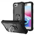 thumbnail image 1 of iPhone 6 Plus/iPhone 7 Plus Case 5.5", iPhone 8 Plus Cover, Allytech Heaavy Duty Four Layer Dropproof Defender Ring Kickstand Cell Phone Case for iPhone 8 Plus/7 Plus/6 Plus(5.5 inch), Black, 1 of 5