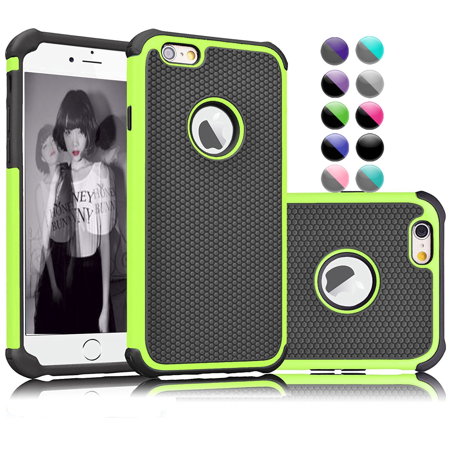 Njjex iPhone 6/6S Case - Durable, Shock Absorbing Dual-Layer