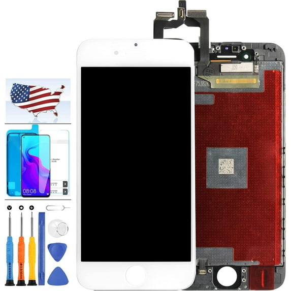 for iPhone 6S Screen Replacement (Model: A1633 A1688 A1691 A1700) Screen Replacement for iPhone 6S 4.7inch LCD Touch Digitizer Display Glass Full Assembly Parts Kit with Repair Tools (White)