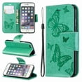 thumbnail image 1 of iPhone 6S Wallet Case, iPhone 6 Case, Dteck Embossed Butterfly Flip PU Leather Stand Card Slots Case Cover with Hand Strap For iPhone 6s / iPhone 6, Green, 1 of 5