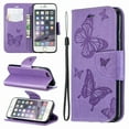 thumbnail image 1 of iPhone 6S Wallet Case, iPhone 6 Case, Dteck Embossed Butterfly Flip PU Leather Stand Card Slots Case Cover with Hand Strap For iPhone 6s / iPhone 6, Purple, 1 of 5