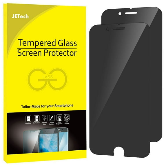 iPhone 6s Screen Protector, JETech 2-Pack Premium Privacy Anti-Spy Tempered Glass Screen Protector for Apple iPhone 6 and iPhone 6s 4.7" (Black) - 0803H