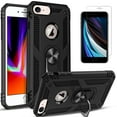 thumbnail image 1 of iPhone 7 / 8 Case, [NOT iPhone 7 Plus / 8 Plus] With [Tempered Glass Screen Protector Included], STARSHOP Drop Protection Ring Kickstand Cover- Black, 1 of 7