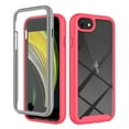 thumbnail image 1 of iPhone 7 / 8 / SE 2020 / SE 2022 Case Built-in Screen Protector Clear Rugged 360 Full Body Protective Shockproof Hard Back Soft TPU Defender Dual Layer Heavy Duty Bumper Anti-Scratch Case, Pink, 1 of 6