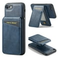 thumbnail image 1 of for iPhone 7 / 8 / SE 2020 / SE 2022 Case [Compatible with MagSafe] Removable Card Holder Magsafe case Wallet 2 in 1 Detachable Back Cards Slot Premium PU Leather Magnetic Car Holder Mount case, Blue, 1 of 10