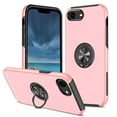 thumbnail image 1 of for iPhone 7 / 8 / SE 2020 / SE 2022 Case, 360° Rotatable Ring Holder Kickstand Dual Layer Military-Grade Drop Tested Protection Support Car Holder Mount Magnetic Absorbing Bumper Case, Rosegold, 1 of 7
