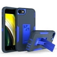 thumbnail image 1 of for iPhone 7 / 8 / SE 2020 / SE 2022 Case: Military Grade Protection Shockproof Phone Cover Build-in Hidden Kickstand & Rugged TPU Shell | Matte Durable Drop Proof Heavy Duty Case,Blue+Darkblue, 1 of 7