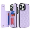 thumbnail image 1 of for iPhone 7 / 8 / SE 2020 / SE 2022 Wallet Case with Card Holder RFID Blocking, Kickstand Card Slots Case, Dimaond Patterned Elegent PU Leather,Double Back Flip Magnetic Clasp Durable Cover,Purple, 1 of 7