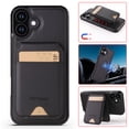 thumbnail image 1 of For iPhone 7 / 8 / SE 2022 & 2020 Case with 2 in 1 Detachable Magnetic Wallet RFlD Blocking Card Slots Pocket, Compatible MagSafe, Back Flip Kickstand Premium PU Leather Wireless Charging Case,Black, 1 of 8