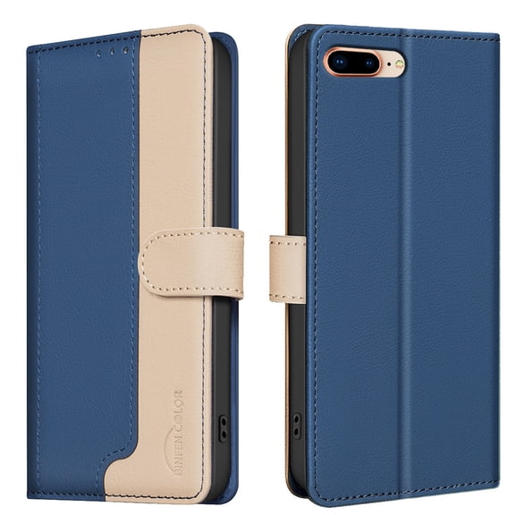 for iPhone 7 / 8 / SE 2022 & 2020 Wallet Case, PU Leather RFID Blocking Credit Card Holder Magnetic Stand Flip Cover [TPU Shockproof Inner Case] Compatible with iPhone 7 / 8 / SE 2022 & 2020,Blue