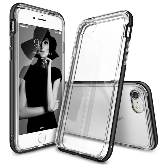 iPhone 7 Case, Ringke [Frame] Dual-Layer Reinforced TPU + PC Bumper [Drop Protection] Shock Absorption Protective - SF Black