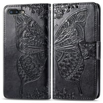 iPhone 7 Case,iPhone 8 Case, iPhone SE 2020 Wallet Folio Case Magnetic Closure RFID Blocking Card Slots Kickstand Shockproof Absorption Double Protection Case for Apple iphone 7/8/SE 2020, Black