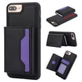 thumbnail image 1 of for iPhone 7 Plus/8 Plus 2 In 1 Detachable Magnetic Card Slots Back Case, PU Leather RFID Blocking Kickstand Fashion Shockproof Protective Phone Case Cover for iPhone 7 Plus/8 Plus, Black, 1 of 10