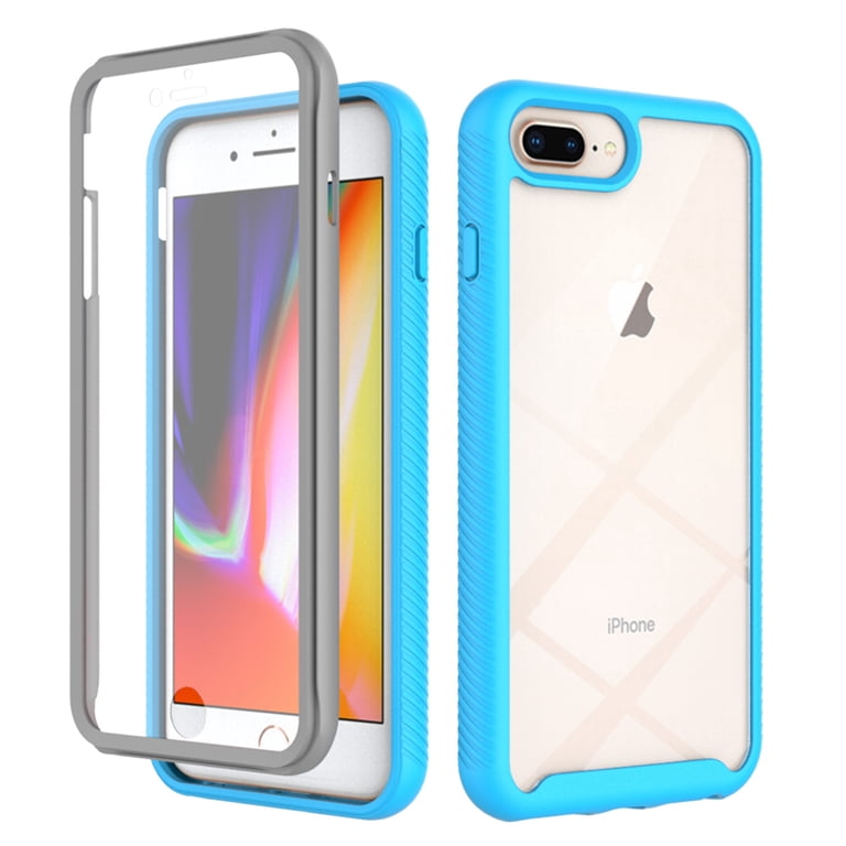 iPhone 7 Plus/8 Plus Case with Built in Screen Protector,Dteck 