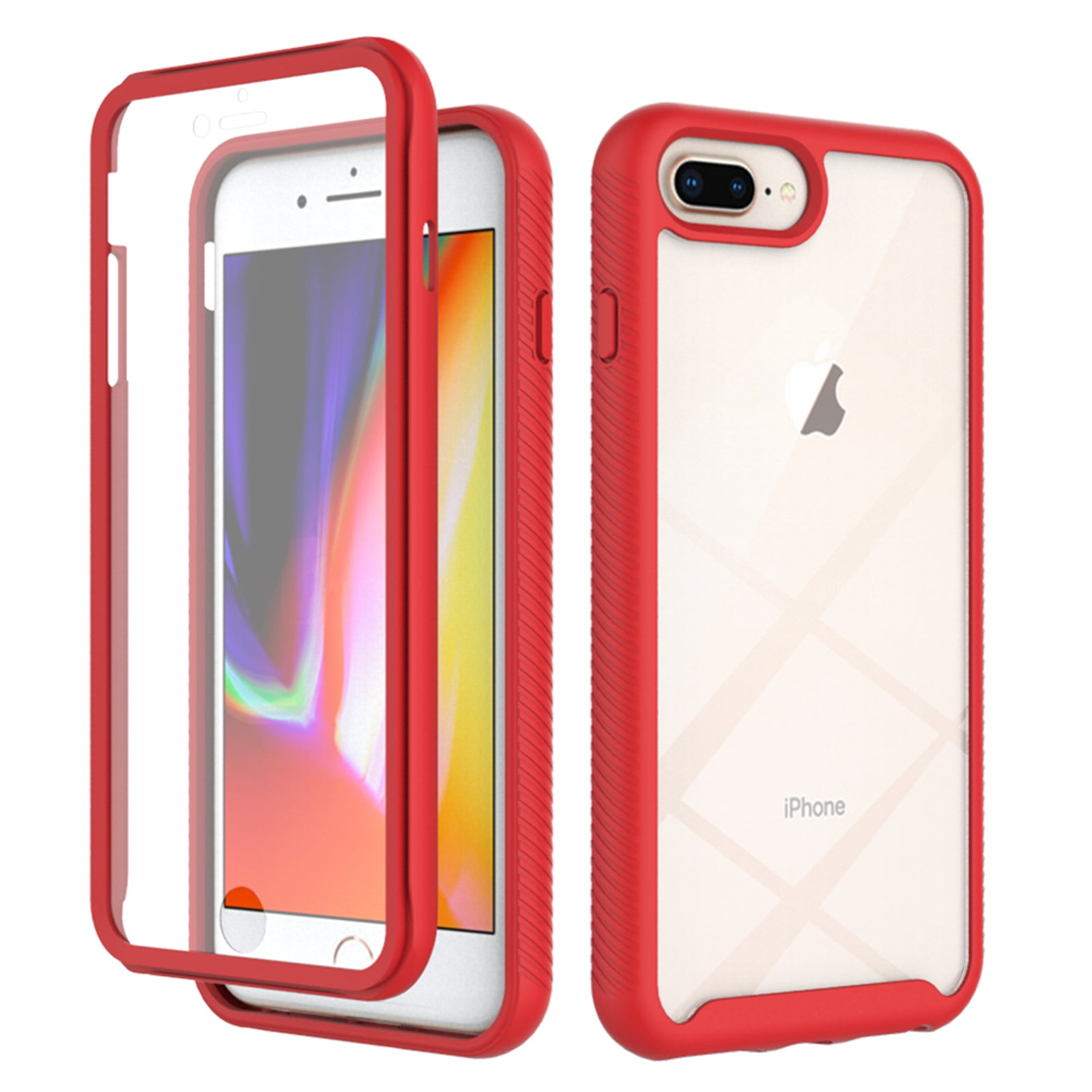 iPhone 7 Plus/8 Plus Case with Built in Screen Protector,Dteck Full 