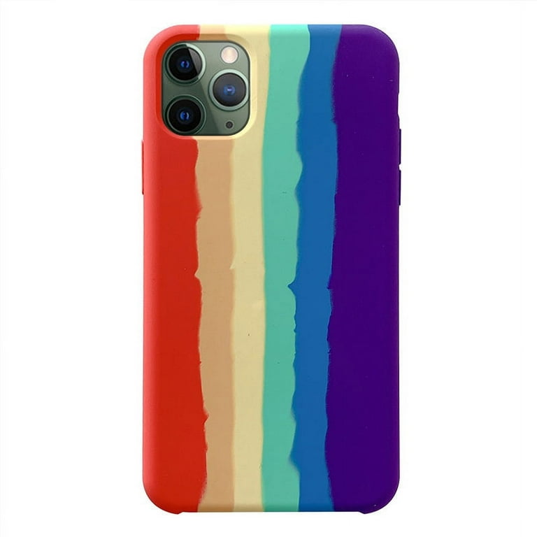 iPhone Plus Plus Case, GMYE Silicone Rainbow Pattern Cute