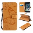 thumbnail image 1 of iPhone 7 Plus/ 8 Plus Wallet case, Allytech Pretty Retro Embossed Butterfly Flower Design PU Leather Book Style Wallet Flip Case Cover for Apple iPhone 7 Plus and iPhone 8 Plus, Yellow, 1 of 10