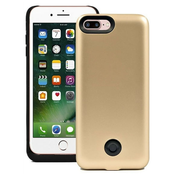 iPhone 7 Plus Battery Case, 9000mAh Protable Rechargeable Extended Charging Backup Battery Case for iPhone 7 Plus 5.5 inch ( gold)