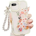 thumbnail image 1 of for iPhone 7 Plus Case with Cute Flowers Bear Pattern, Camera Protector, Clear Case and Lovely Strap Bracelet Chain, Compatible for iPhone 7 Plus for Girls Women (Clear), 1 of 16