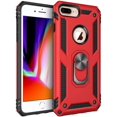 thumbnail image 1 of iPhone 7 Plus Case iPhone 8 Plus Case, Extreme Protection Military Armor Dual Layer Protective Ring Kickstand Red, 1 of 13