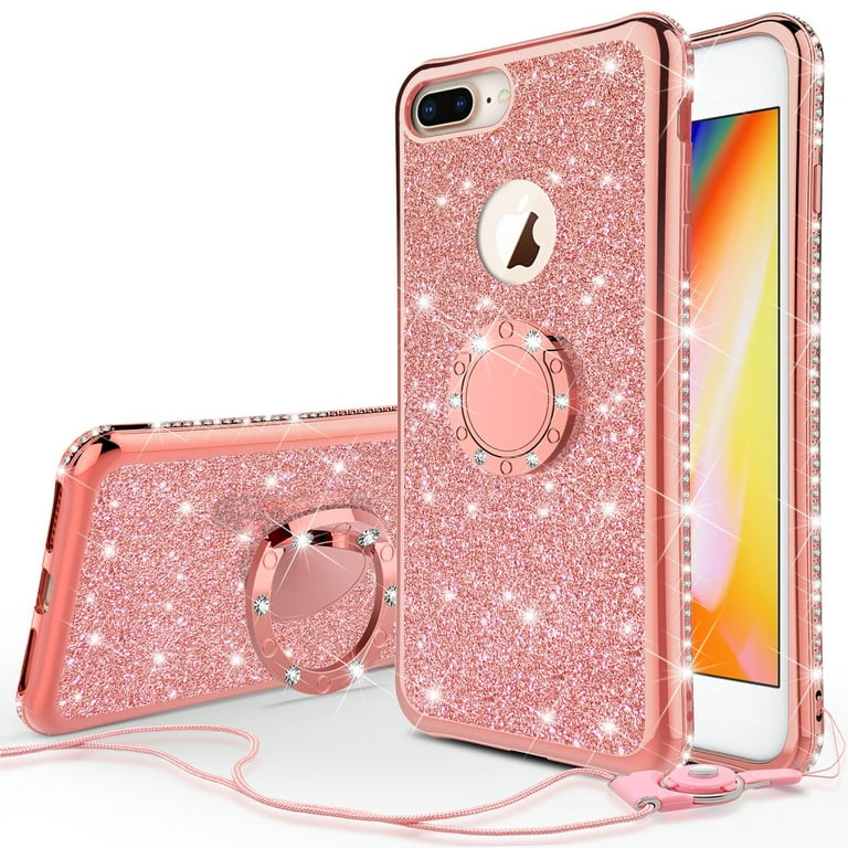 iPhone Plus Case, iPhone Plus Case, Glitter Cute Phone Case
