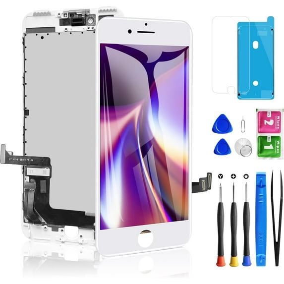 for iPhone 7 Plus Screen Replacement 5.5 Inch,3D Touch LCD Screen Digitizer Replacement for A1661, A1784, A1785 with Repair Tools Kit+Waterproof Frame Adhesive+Screen Protector, White