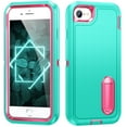 thumbnail image 1 of for iPhone 7 / iPhone 8 / iPhone SE 2020 / iPhone SE 2022 Case with Kickstand, [10FT Military Drop Protection] Rugged Heavy Duty Hard PC+Soft Silicone Rubber Bumper Hybrid Triple-Layer Case,
Mint, 1 of 6