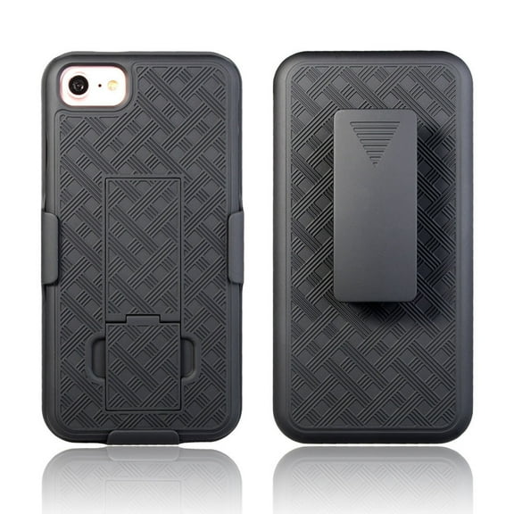 iPhone 8/7 Belt Case Clip Holster, Dteck Heavy Duty Shockproof Rugged Holster Case Cover with Belt Swivel Clip and Built in Kickstand For Apple iPhone 8/iPhone 7, Black