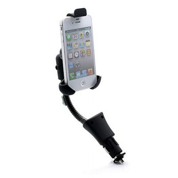 iPhone 8 Car Mount Charging Socket Holder USB Port Dock Cradle Gooseneck Swivel Black W5Q