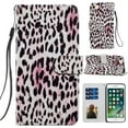 thumbnail image 1 of iPhone 8 Case 4.7 inch, iPhone 7 Cover, iPhone SE 2020 2nd Gen Cover with Card Cash Holder, Allytech Kickstand PU Leather Folio Flip Protective Case with Hand Strap for iPhone 7/8/SE 2020, Leopard, 1 of 2