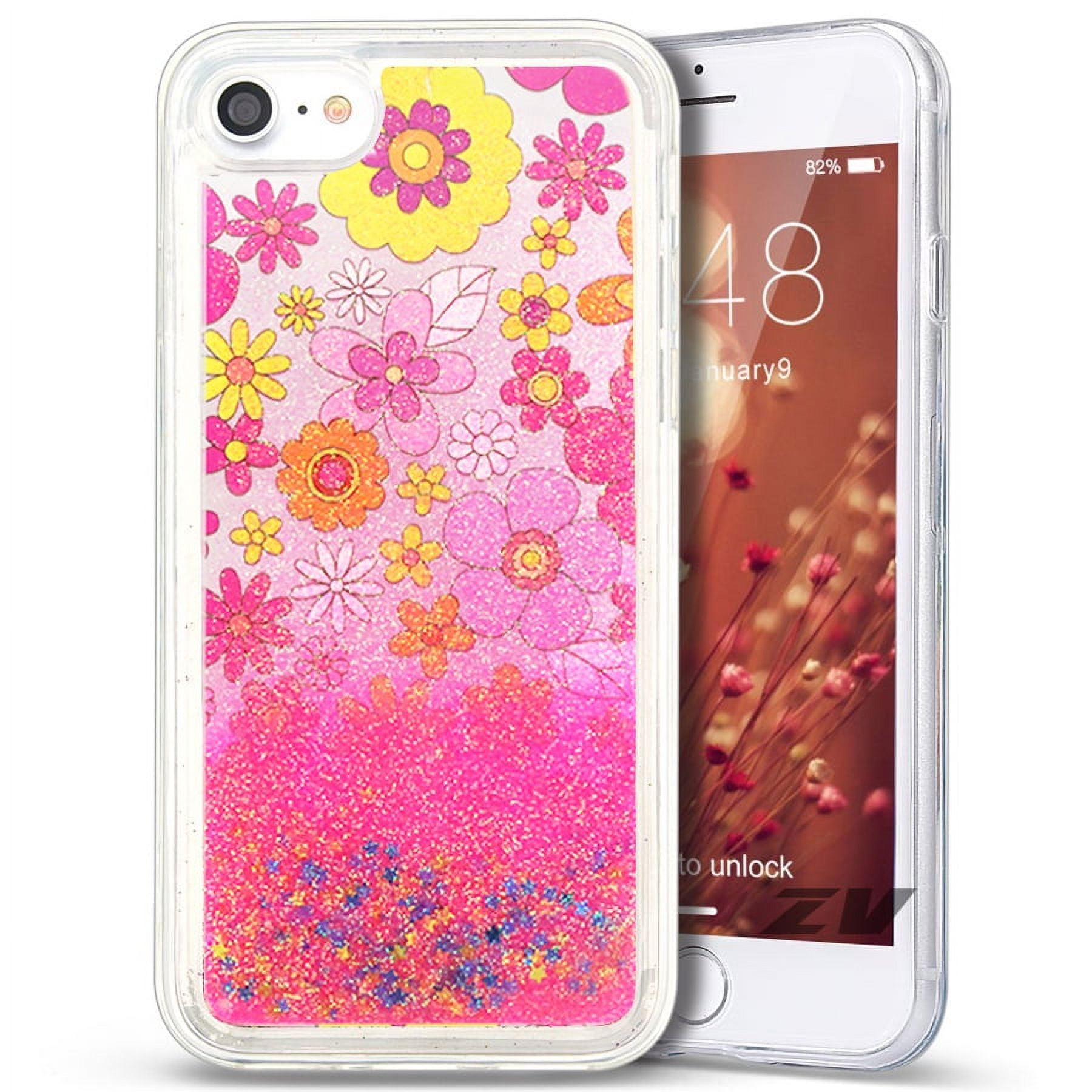 iPhone 8 Case / iPhone 7 Case - ZV Glitter Star Design Cover with